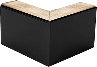 Furniture Risers,4 inch Bed Risers Sofa Risers,Wooden L Shape Table Feet Couch Sofa Bed Dresser Legs Replacement for Furniture Feet Set of 4 (Black)