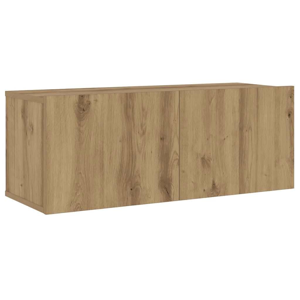 Set di 3 mobili da parete per TV, effetto rovere Artisan