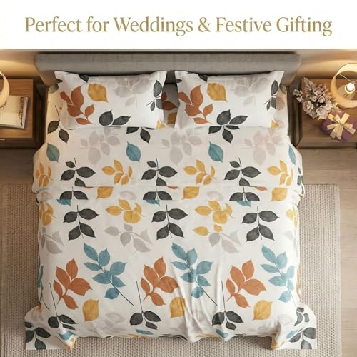 Image of Bedsheet for Double Bed King Size | 90 X 100 Inch Bed Sheet with 2 Pillow Covers 18 X 28 Inch | Soft, Wrinkle Resistant, Durable 250 TC Breathable, Skin Friendly | White Floral