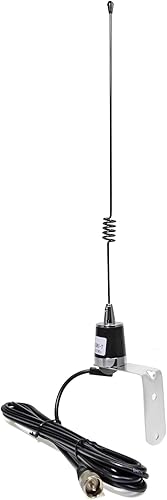 GMRS Antena NMO, 462-467 Mhz UHF 17.7 pulgadas Antena NMO con montaje NMO 13.1 ft (13.1 pies) PL259 (UHF macho) Cable coaxial RG58 y soporte de