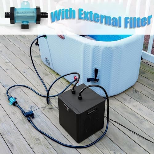 Hydroponics Water Chiller, Quiet Fish Tank Cooling System with Pump & Filters, Ice Bath Chiller for Aquaponics & Aquarium - Optimal Temperature Control