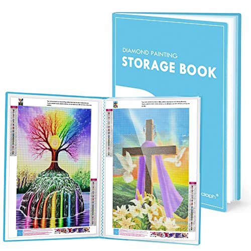 Image of A3 60 Pockets Diamond Painting Storage Book, Portfolio Book for 12x16 inch (30X40cm) Diamond Art Kits, Hold Up to 120 Diamond Paintings