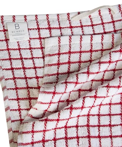 Image of Bumble Kitchen Towels (6 Pack) | 16 inch x 28 inch | 100% Cotton Kitchen Towels | 385 GSM | Soft, Highly Absorbent & Durable Dish Towels for Kitchen | Multicoloured Checked