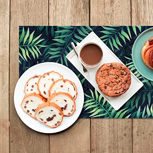 Sets de table feuilles tropicales pour repas de salle à manger conviviaux - 7