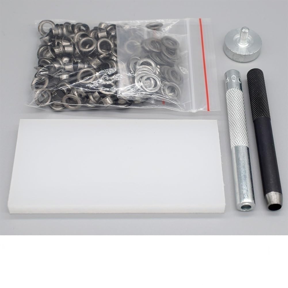 Kit Punzone for Occhielli 100 Set Occhielli in Metallo Occhiello con Kit di Attrezzi 3 in 1 Incluso Punzonatrice Plat e Accessori for Abbigliamento sfuso Fai da Te (Color : Gold 6mm) (Color : Bronze