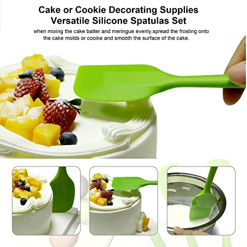 Silicone Spatulas Set Of 4 Heat Resistant For Non Stick Cookware-Rubber Spatula Silicone For Baking Cookie Decorating Supplies Cake Turntable Or Scraper-Small Fish Spatula For Cooking #TOP4