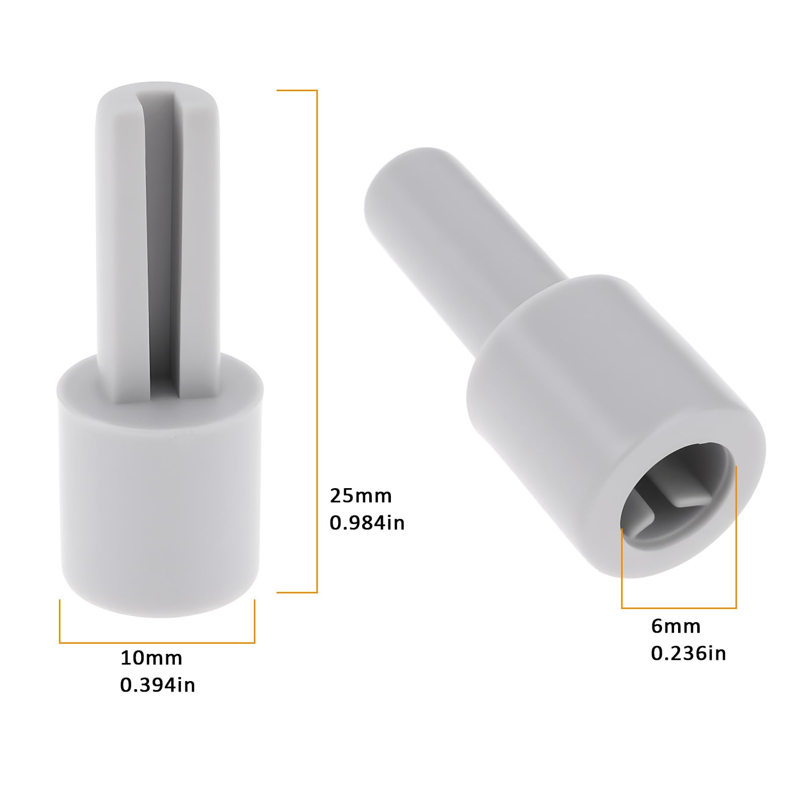 LT Easiyl 8PCS Potentiometer Lengthening Shaft Grey Plastic Extension 10mmX25mm Suitable For Mixer Potentiometer Electric Guitar - Image 4