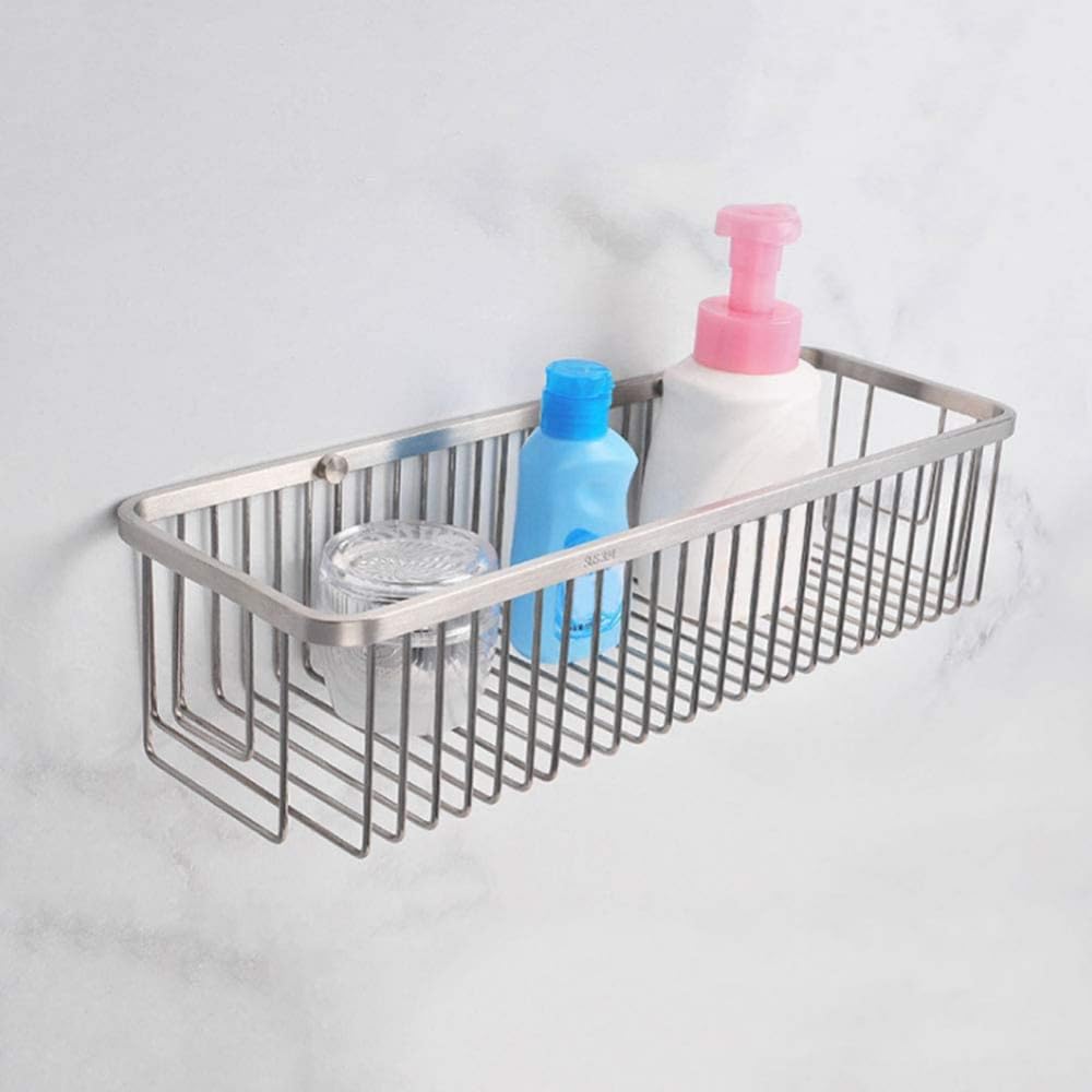 Cestino portaoggetti da appendere in acciaio inox per bagno, cucina, bagno, doccia, da appendere alla parete