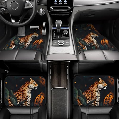 Tapis de sol voiture léopard imperméables universels pour SUV et berline