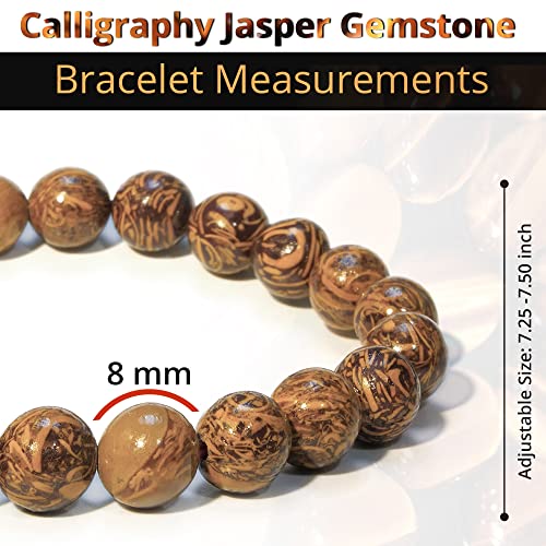 Image of ANAYA AGATE Healing Crystal Bracelet for Women and Men - 8mm Round Beaded Bracelet for Men and Women - Unisex Stretchy Gemstone Bracelet for Healing and Protection