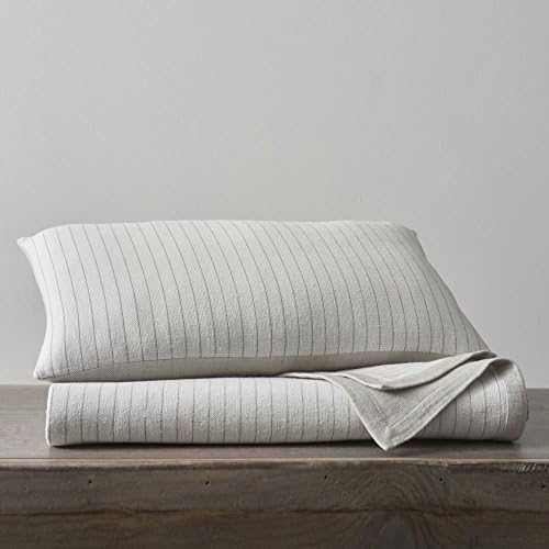 FlatIron Reversible Flannel Coverlet, King, Taupe/Ivory