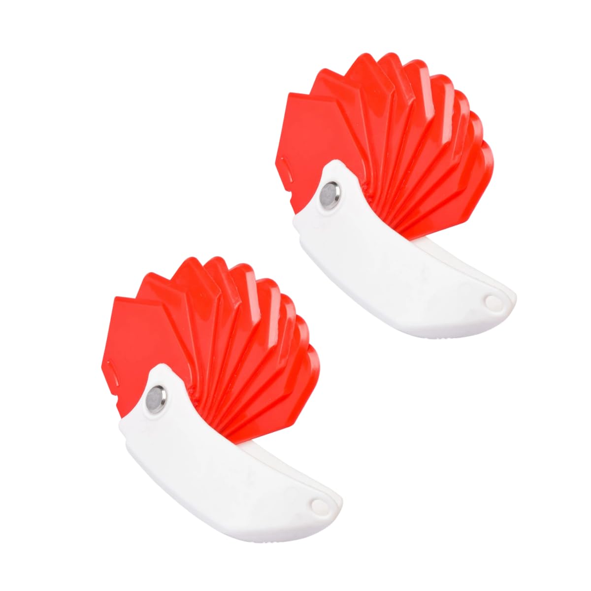 9 in 1 Caulking Spatula, Multipurpose Caulking Seam Tool Set, Durable PP Foldable CaulkingSpatula Grout Removal Tool, for Home Renovation and DIY Projects (Red 2pcs)