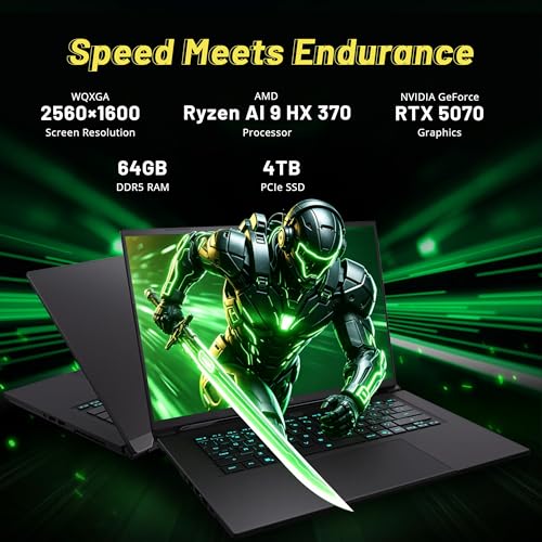 Image of GIGABYTE AERO X16 16 inch WQXGA 165Hz Gaming Laptop, AMD Ryzen AI 9 HX 370, 64GB DDR5, 5TB Storage(4TB SSD+1TB Docking Station), GeForce RTX 5070 8GB GDDR7, Backlit Keyboard, Wi-Fi 6E, Win 11 Pro, Gray