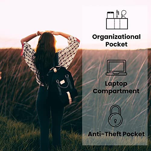 Nordace Eclat Smart Travel Backpack for Men & Women with USB Charging Port, Water Resistant - Light & Durable Laptop for Everyday, Hiking, Work - 15.6 Inch (Black)4