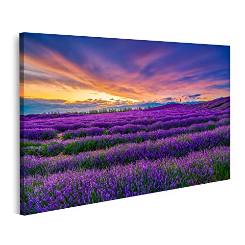 Ciel de Provence sur grand tableau lavande pour creer une ambiance de vacances