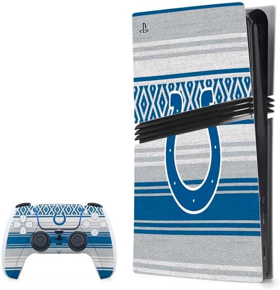 Skinit Decal Gaming Skin Compatible with PS5 Pro Bundle - Officially Licensed NFL Indianapolis Colts Design