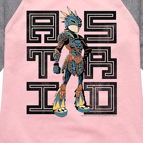 How to Train Your Dragon - Astrid Stacked - Toddler and Youth Girls Raglan Graphic T-Shirt3