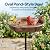 VIVOHOME Oval Bird Bath for Outside, Outdoor Birdbath Bowl with Metal Ground Stake, Weather-Resistant ABS Bird Bath and Feeder for Garden, 1.3 Gallons, Bronze