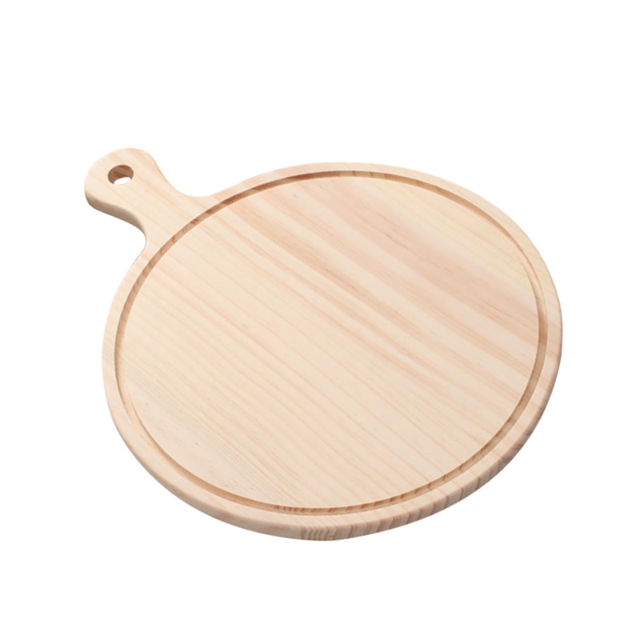 Round Wooden Serving Tray & Chopping Board – Natural Wood, 10-inch, For Charcuterie, Pizza, Bread & Desserts