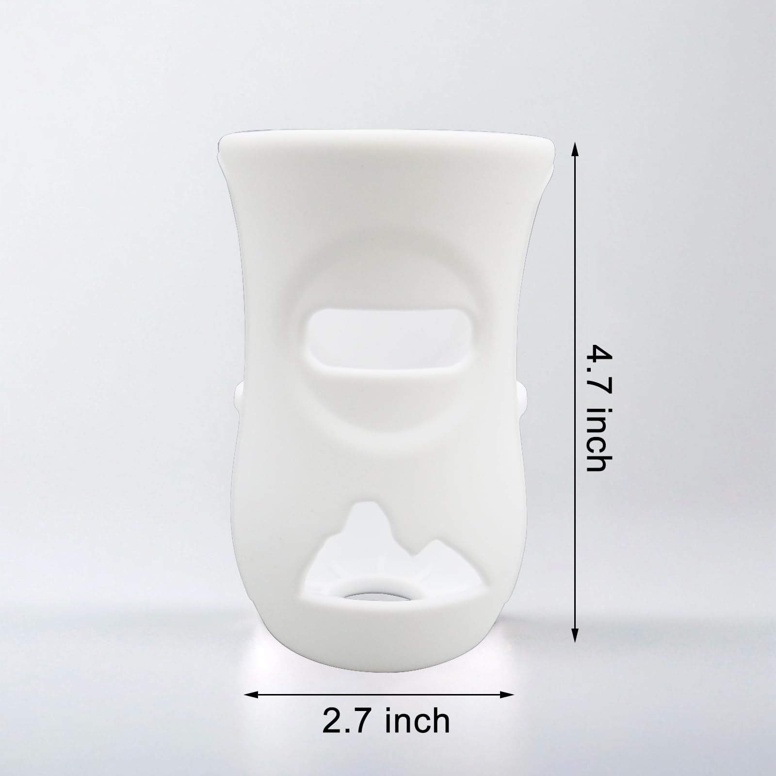 Qgond 2 Pack 100% Silicone Sleeves for Avent Natural Glass Baby Bottles, Anti Breakage Baby Bottle Holder, Compatible Philips Avent Glass Natural Baby Bottle 8 oz, BPA Free (White-Green)