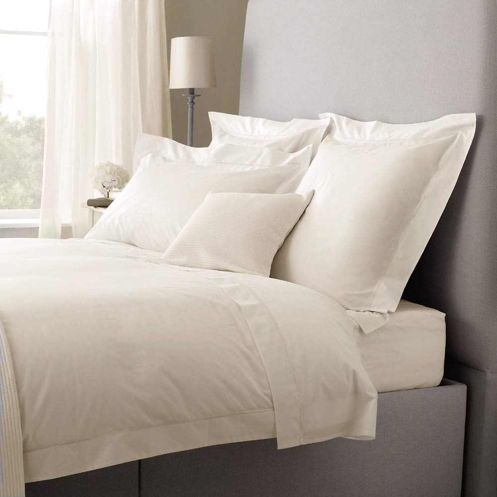 Linens Limited Cream 100% Egyptian Cotton 200 Thread Count Platform Valance, Double