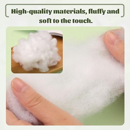 Miniatura 5 de BUTUZE Fibra de poliéster, relleno de fibra de alta calidad de 14.11 oz, fibra de relleno de alta resistencia, relleno para muñecas pequeñas,