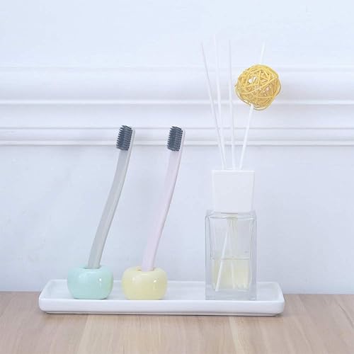 Miniatura 6 de Bandeja de tocador de cerámica rectangular pequeña, bandeja de bañera, organizador de baño, soporte para cosméticos para velas, toallas, plantas,