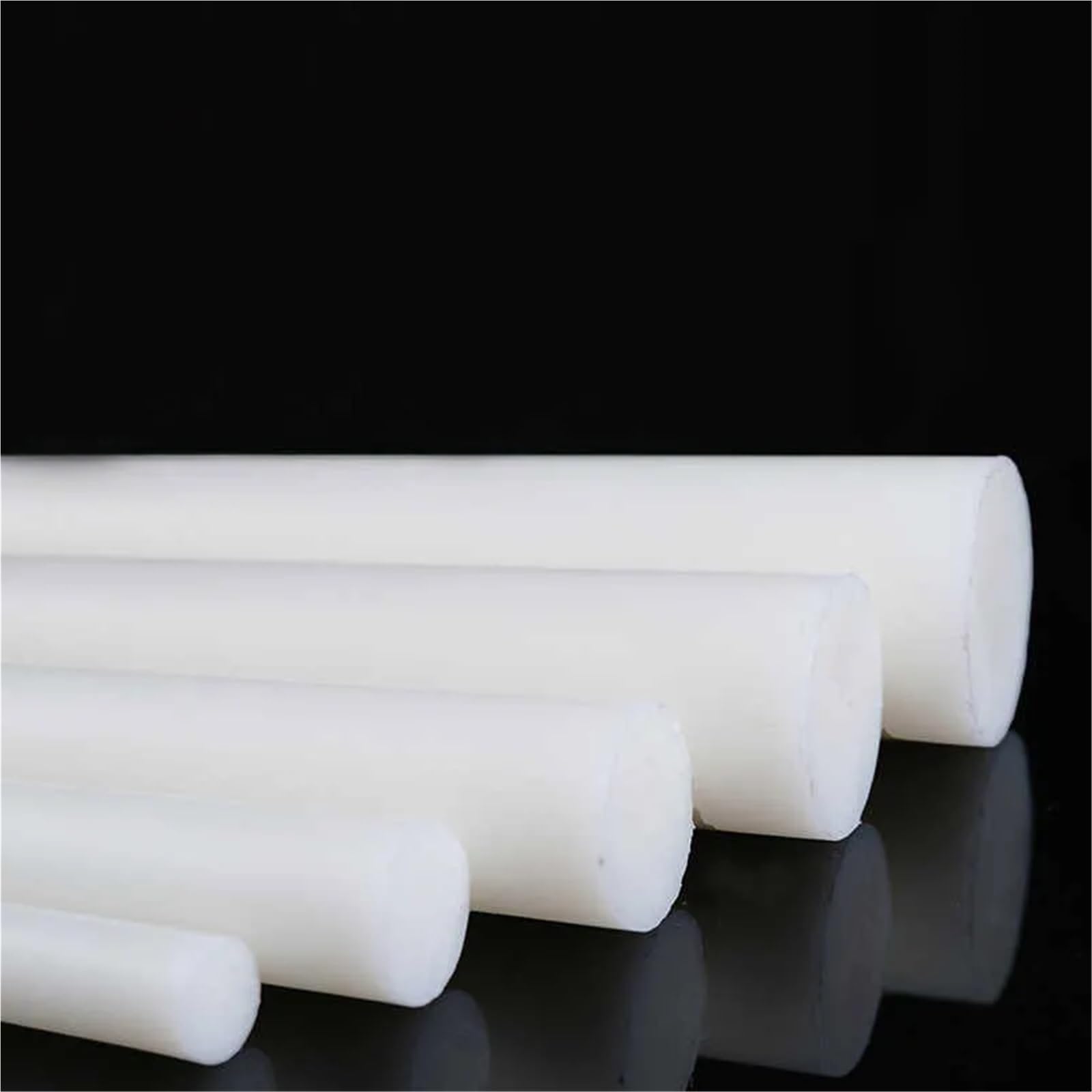 Weiße PA6-Nylonstange, rund, massiver Kunststoffstab, Durchmesser 3 mm, 4, 5, 6, 8, 10, 12, 15, 20, 25, 30~120, verschleißfest für Vielseitige Industrielle(50mm 1pc)