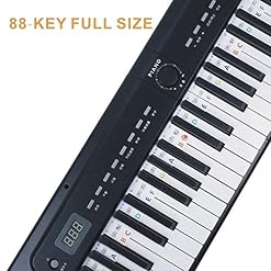 NAUXIU Autocollants amovibles pour clavier de piano 61 touches 88 touches G6I9 - Les Beatles, Paul McCartney, John Lennon, RIngo Starr, George Harrison NAUXIU Autocollants amovibles pour clavier de piano 61 touches 88 touches G6I9 – Image 5