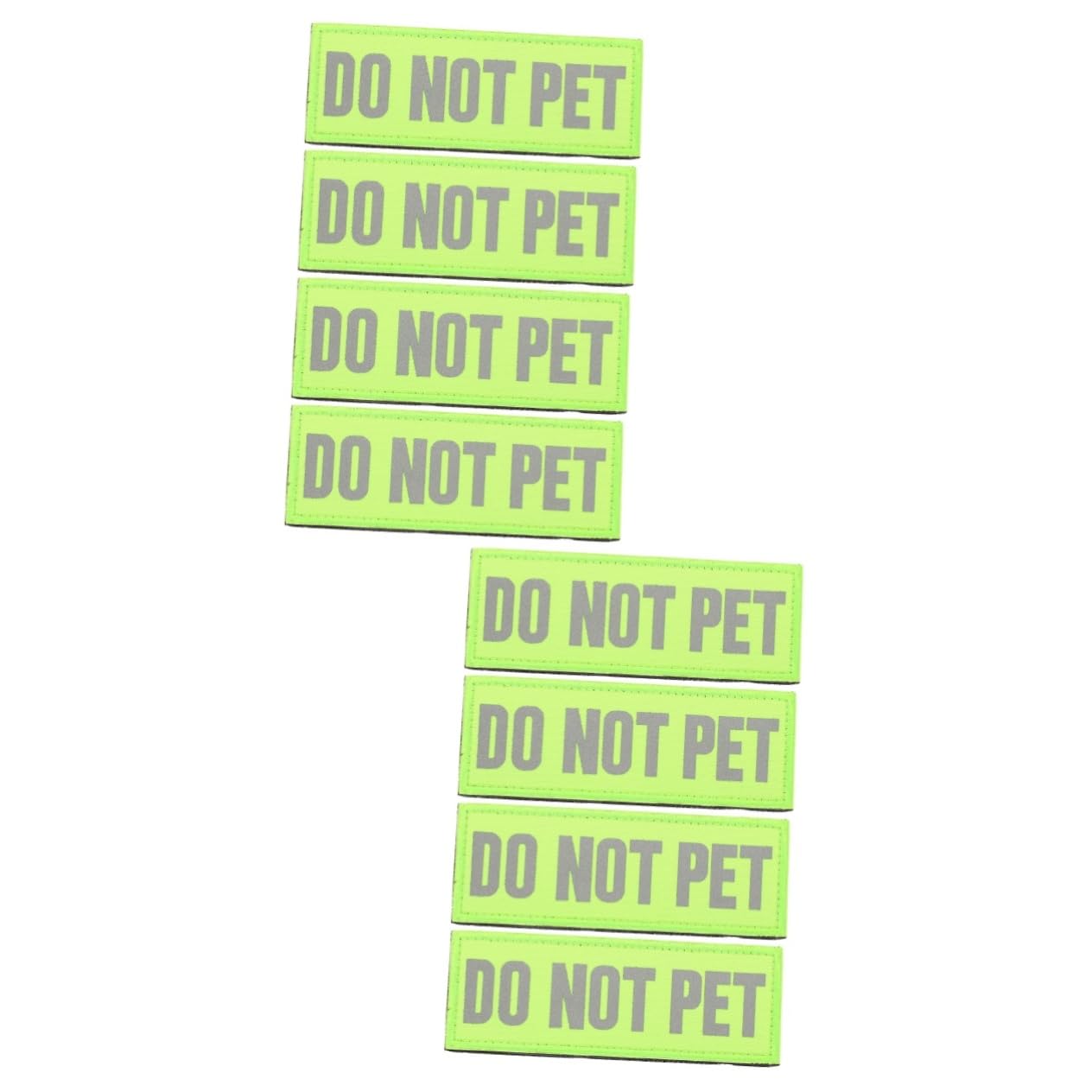 FRCOLOR 8pcs Reflective Service Dog Patches for Harnesses Do Not Pet Safety Patches for Dogs Lightweight and Breathable Design for Service Vests