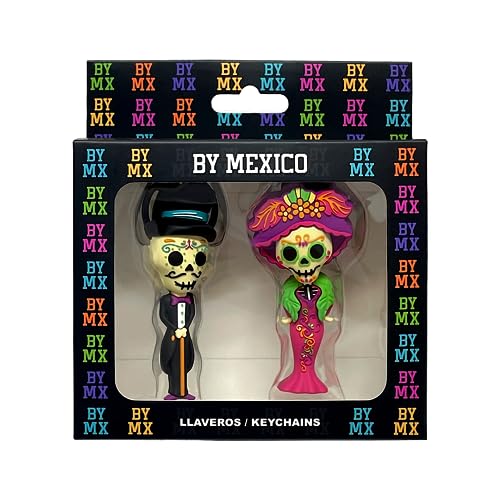 Decoración Exterior, Toy Dúo De Llaveros 3D, Catrina Felisa/Catrín Florencio Accesorio BY MEXICO
