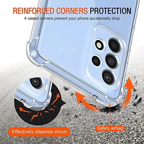 Image of Lustree Back Cover Transparent Case Compatible with Samsung Galaxy M32 5G | Clear + TPU Case with 4 Corner Air Cushion Protection & Camera Protection | Slim& Stylus Cover