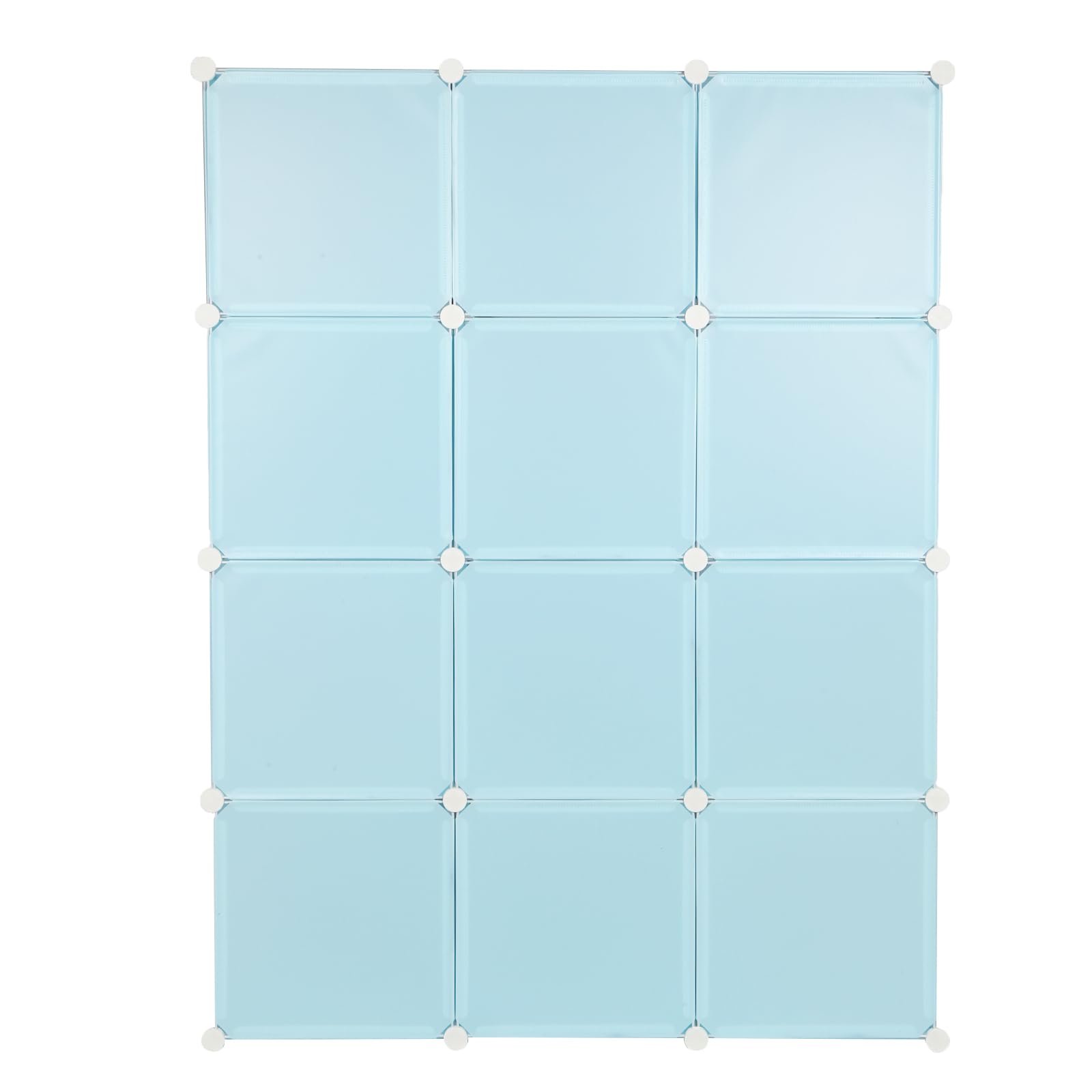 LANTUS Armoire Penderie Portable, Étagère de Rangement, Cubes de Stockage Modulaire en Plastique, Assemblage Facile pour Vêtements, Accessoires, Jouets,110 * 145 * 37cm-Bleu
