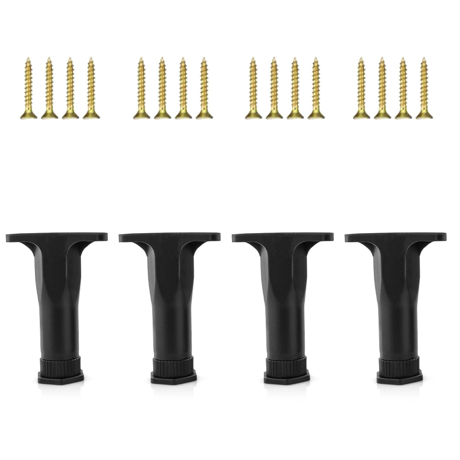 4Pcs Adjustable Height for Various Types Simple Setup Furniture Leveling Feet with Nonslip Base