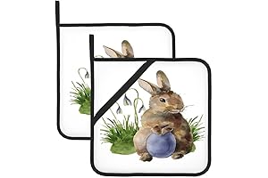 Easter Egg Bunny Oven Mitts and Pot Holders Sets