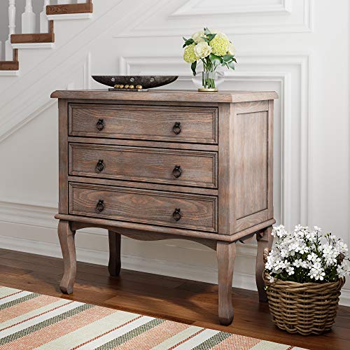 ClickDecor-Thomas-Antique-Country-Style-Dresser-Chest-with-3-Drawers-Weathered-Wood-Nightstand-Living-Room-Accent-Furniture-Black-Ring-Handle-Curved-Legs-Grey ClickDecor Thomas Antique Country Style Dresser Chest with 3 Drawers Weathered Wood Nightstand Living Room Accent Furniture Black Ring Handle Curved Legs Grey