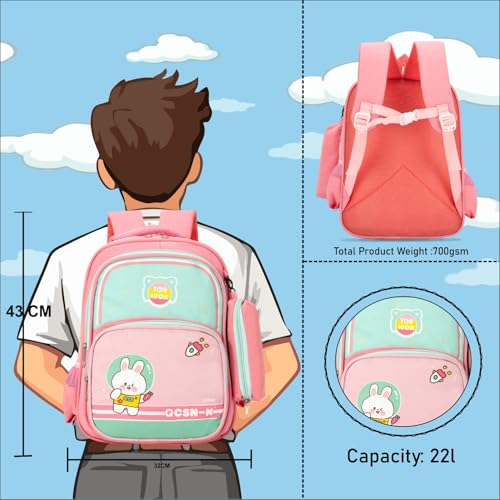 Image of Tinytot 22 Litre 17-Inch Waterproof Large School Bag for Boys & Girls, Kids School Bag, School Backpack for Girls and Boys, for Kids, Ideal for Children