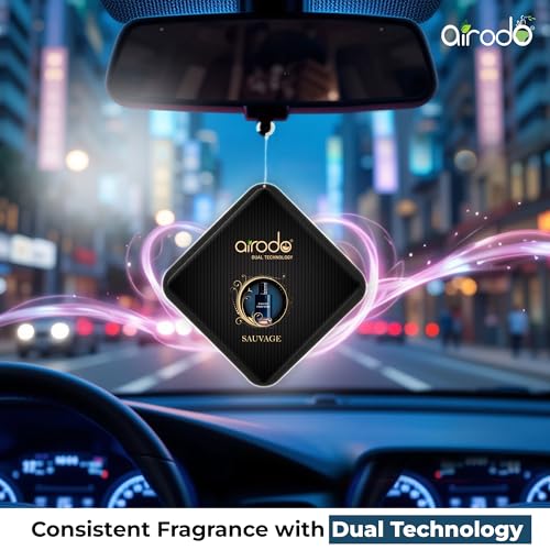 Image of Airodo Sauvage Luxury Gel Air Freshener with Dual Technology For Living Room, Office, Car, Bathroom | Lasts up to 30 days | Easy to Use, Non-Spill & Long-Lasting | 10g (Pack of 4)