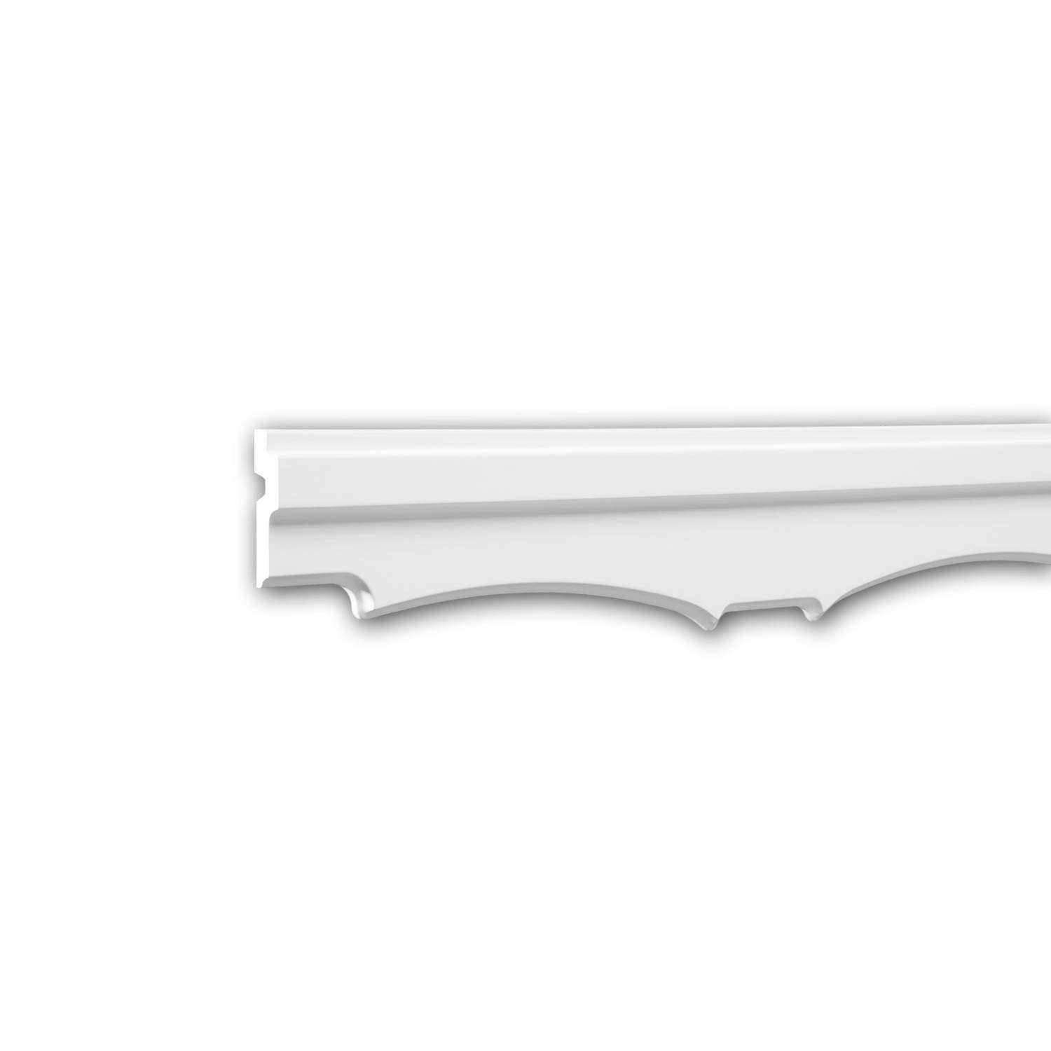 PRO[f]homeCornice Moulding 150265 Decorative Moulding Crown Moulding Coving Cornice Neo-Empire style white 2 m Profhome
