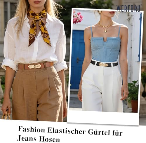 Kioiner Elastische brede stretch tailleriem, vintage riem voor dames, retro jurk, riem, PU-leer, brede elastische gesp, riem, stretchy jurk, riem voor jurk, 80 x 10 cm, zwart, 80*10cm