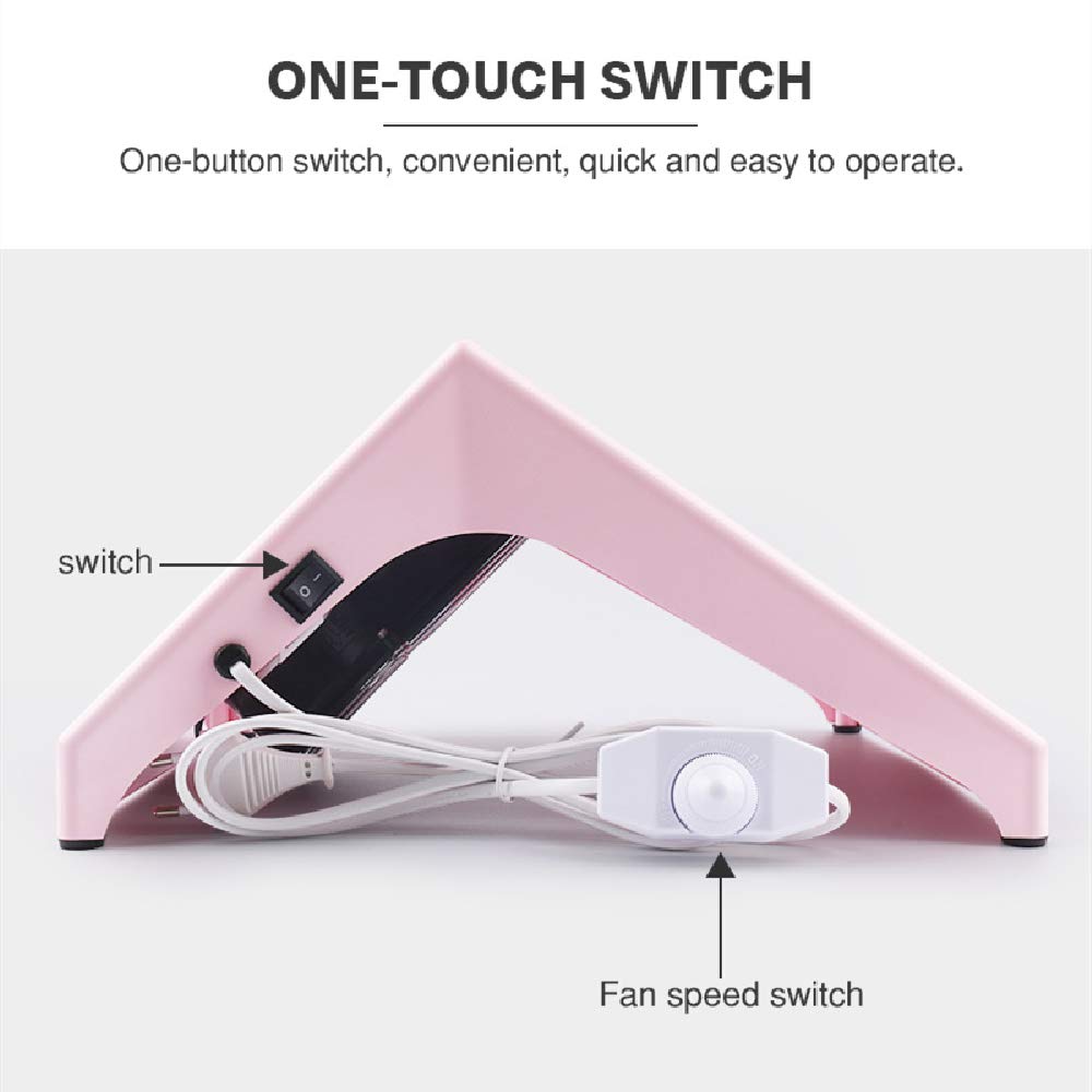Aspirapolvere per unghie con sacchetti raccoglipolvere, 100W Manicure Aspirazione collettore polveri Estrattore Macchina, Professionale Nail Art Strumenti salone Attrezzature raccolta,Bianca