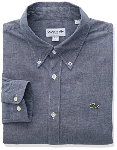 Chemise Lacoste slim fit boutonnée pour homme moderne en chambray