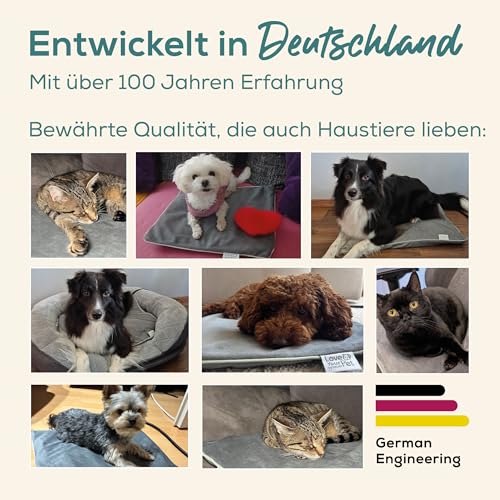 Beurer Love Your Pet Heizmatte S Lilli für Hunde und Katzen, elektrisch beheizte Wärmematte mit Timer, kleine Hundedecke, Heizkissen waschbar bei 30°C, Kratzfest und wasserdicht, 41 x 34 cm