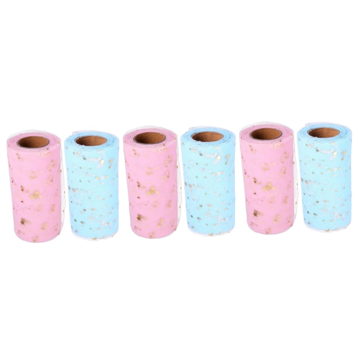EXCEART Lot De 3 Rouleaux De Tulle À Paillettes Étoiles Polyvalents Pour La Confection De Jupes Et Décorations 2 Pièces X 3