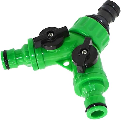 Miniatura 6 de Queenbox - Divisor de manguera de plástico de 2 vías, conectores en Y, adaptador de manguera de doble salida para grifo de jardín, válvula de riego,