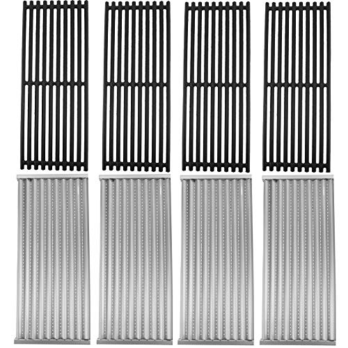 Image of SafBbcue Cast Iron Cooking Grates and Infrared Emitter Replacement for Charbroil Commercial 463248208 463241414 463224912 463231711 463241413 463247209 463247310 463271314 466231711 Grill Part, 4 Pack