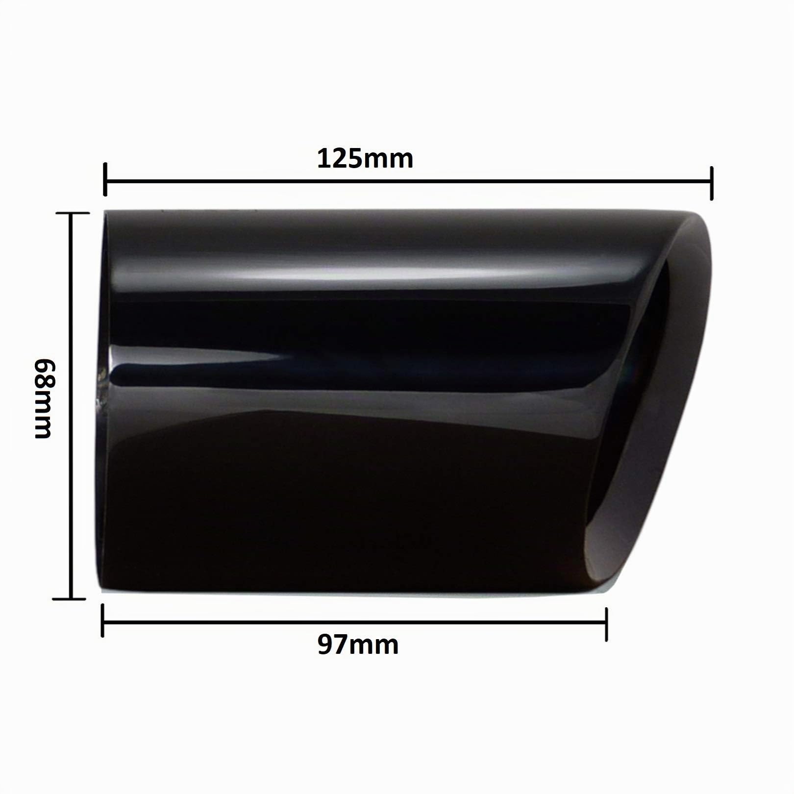 L&P A309 Auspuffblende Endrohrblende oval Schwarz Edelstahl spiegel poliert kompatibel mit 3er e90 e91 vorFacelift Bj. 2004-2007 Auspuff Blende Endrohr Plug Play Ersatzteil OEM 82120398333 82127574353