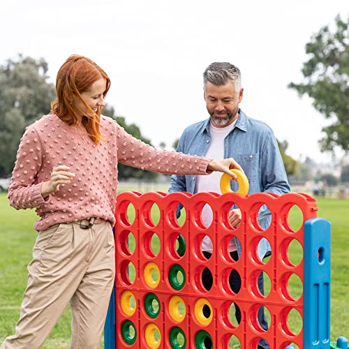 ECR4Kids Jumbo 4-to-Score Giant Game, 42 Rings, 46in High, Assorted - image 9