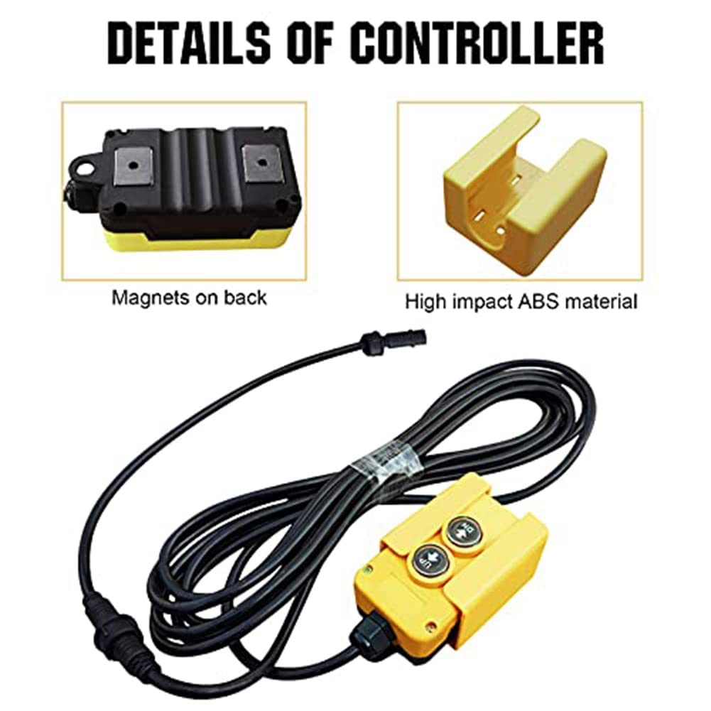 Interrupteur de TéLéCommande de Remorque à Benne Basculante à 3 Fils pour Remorque à Benne Basculante à Pompe Hydraulique à Simple Effet 12V DC pour le DéChargement par Ascenseur