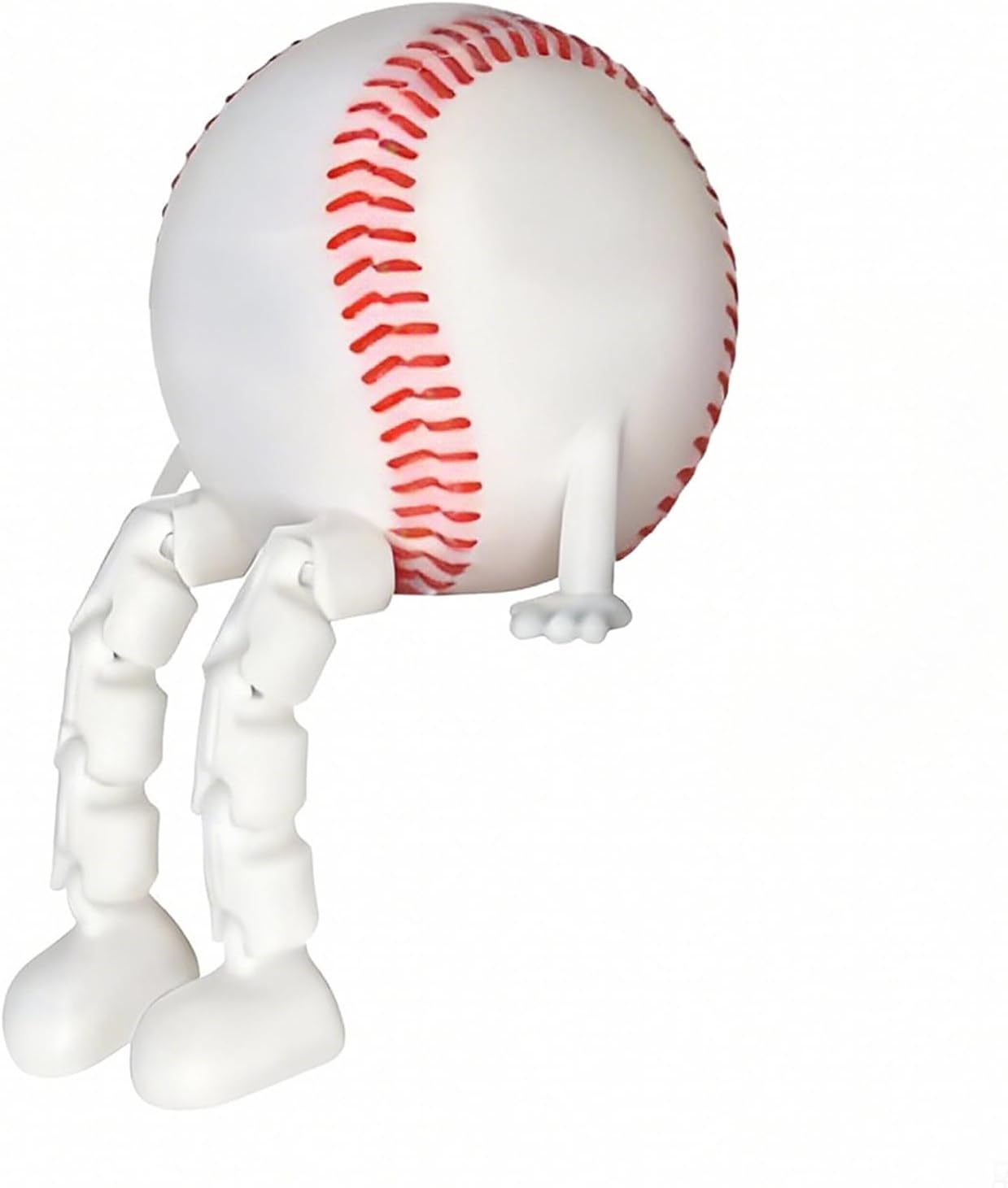 Baseball Buddy Figure Desk Decor with Articulating Legs Shelf Edge Decoration Fun Sports Ball Gift 3D Printed Game Day Ornament (Baseball)